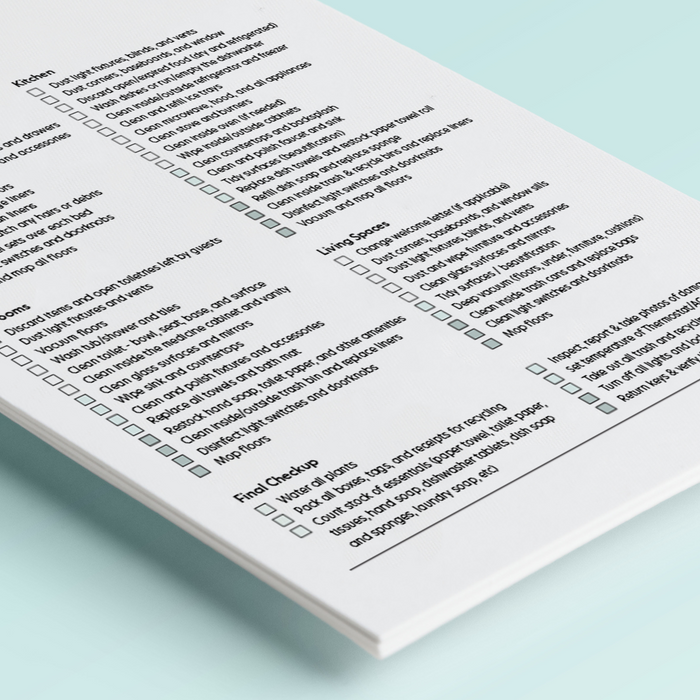 Airbnb Cleaning Checklist