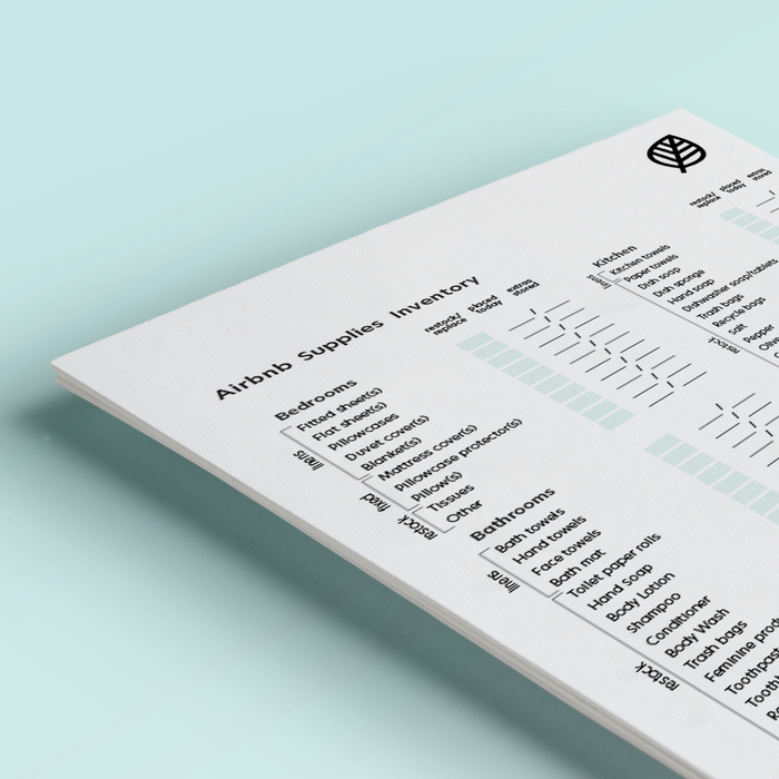 Airbnb Supplies Inventory Checklist