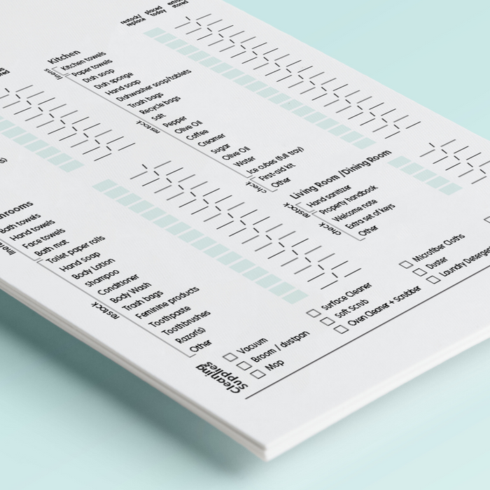 Airbnb Supplies Inventory Checklist